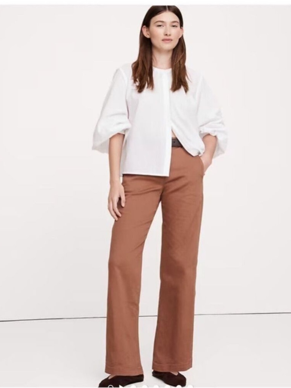Banana Republic Straight Fit Weekender Cotton Pants in Brown Size 4 NWT